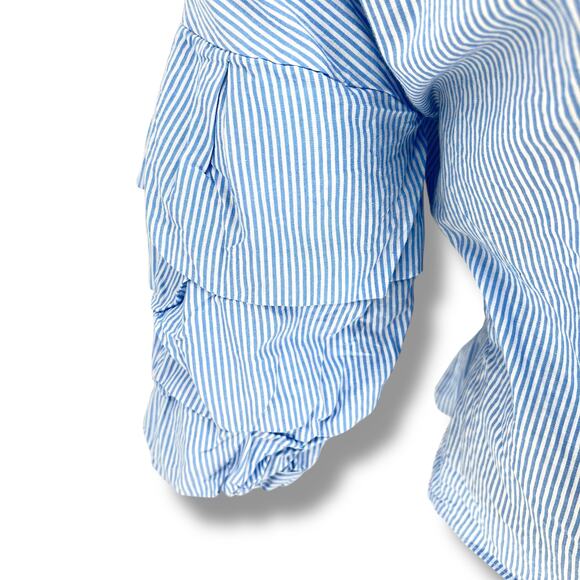 SOCIALITE Woman's Wrap Blouse Layered Balloon Sleeve S Kitschy Whimsey Fairycore - Picture 2 of 6